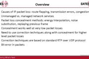 Methods for Mitigating IP Network Packet Loss in Real Time Audio Streaming Applications