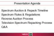 TV Spectrum Auction & Repack Update