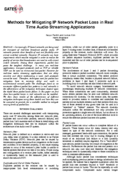 Methods for Mitigating IP Network Packet Loss in Real Time Audio Streaming Applications